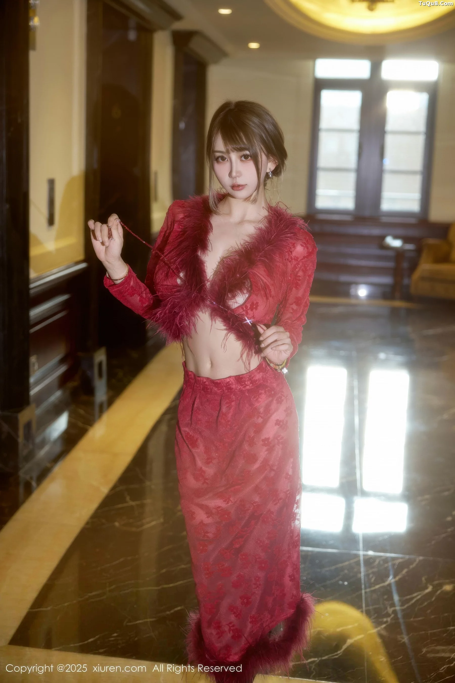 秀人集.com_[XiuRen秀人网]No.10848_模特Zoe柚柚性感红色复古服饰配超薄黑丝秀凹凸身材诱惑写真52P