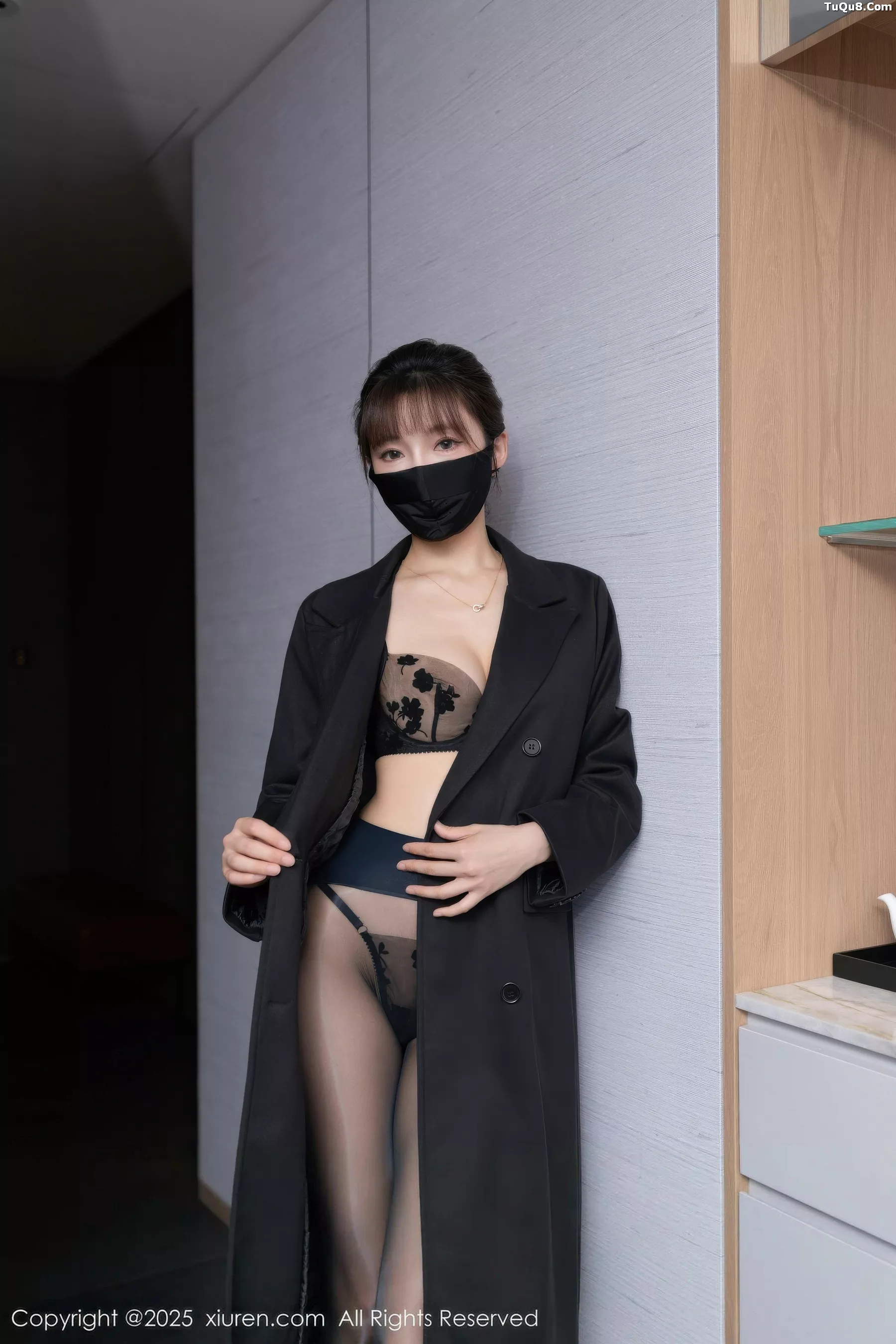 秀人集.com_[XiuRen秀人网]No.10880_模特陆萱萱性感黑色风衣露黑色蕾丝内衣配超薄黑丝极致魅惑写真77P