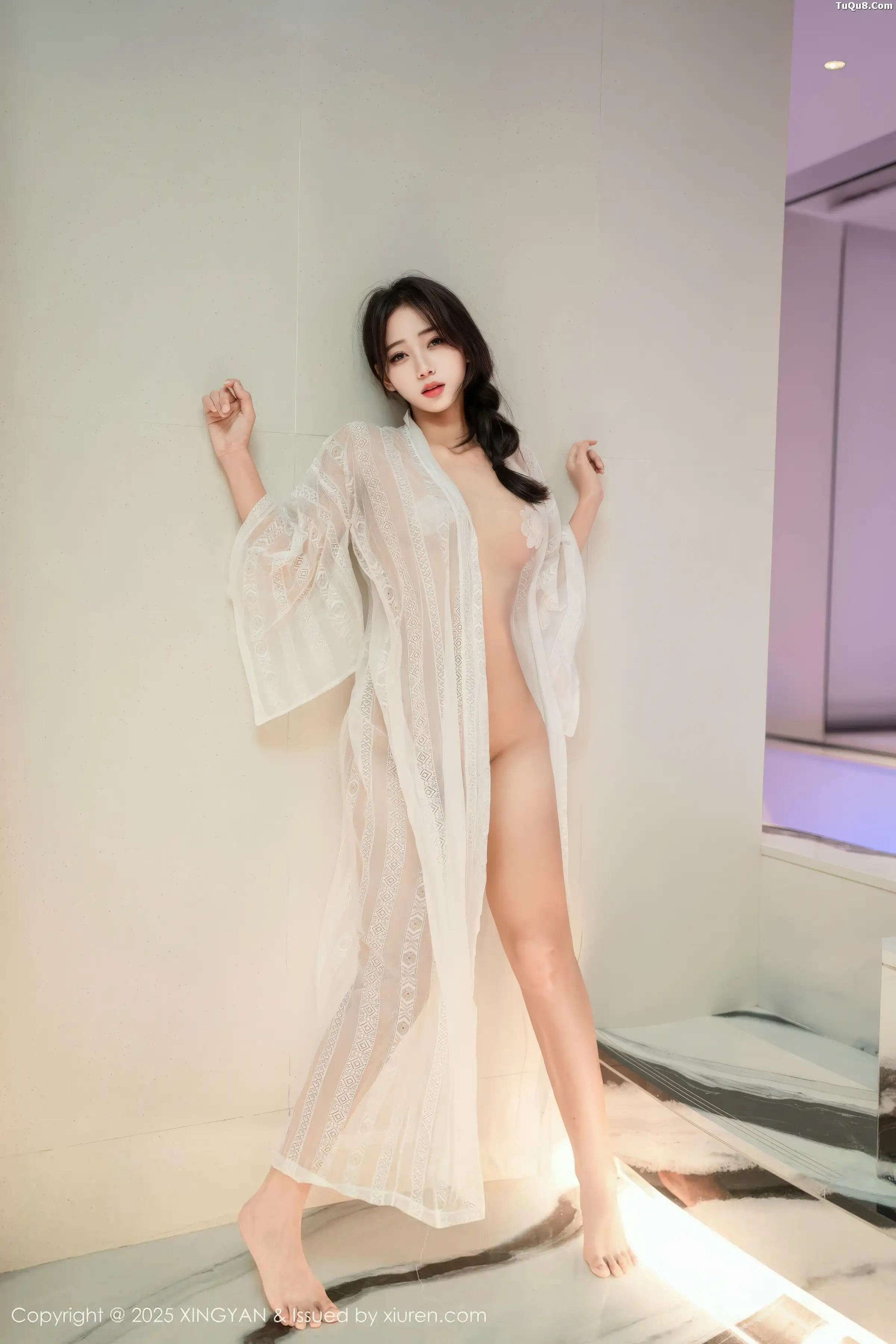 秀人集.com_[XINGYAN星颜社]VOL.442_模特时安安私房性感白色薄透连衣裙秀柔美身姿迷人诱惑写真75P