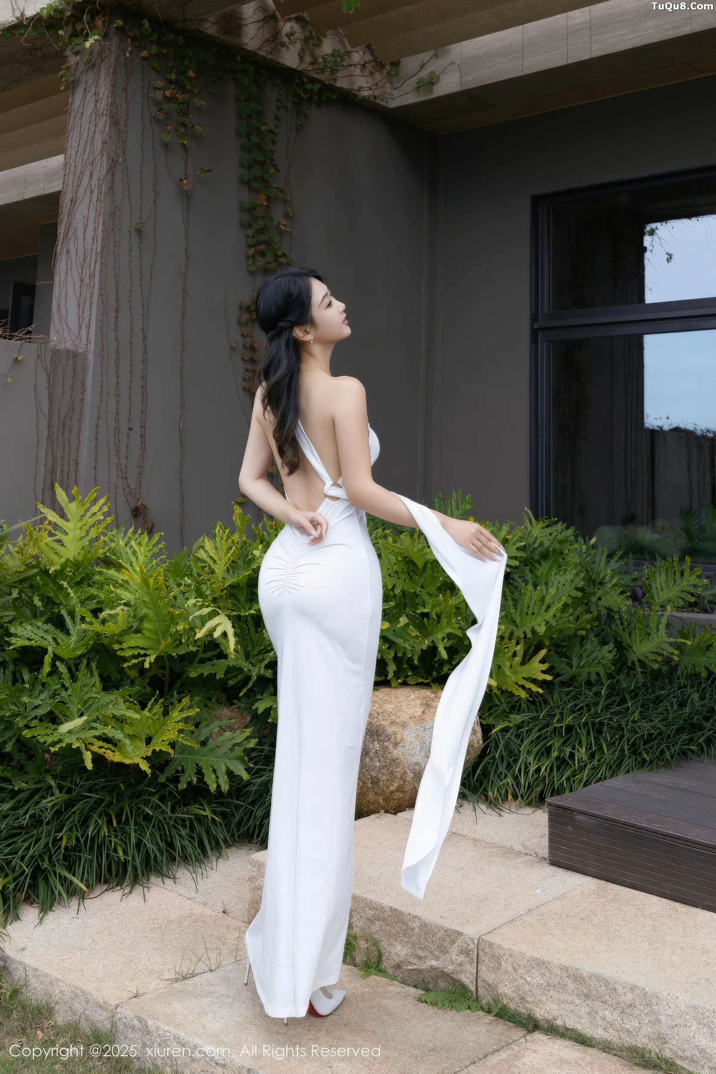 秀人集.com_[XiuRen秀人网]No.11109_模特唐安琪性感白色长裙配超薄无内肉丝秀曼妙身姿撩人诱惑写真77P